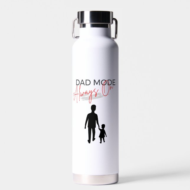 Schwarzer Vater Modus immer auf Wasserflasche Trinkflasche (Vorne)