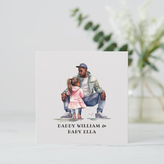 Schwarzer Vater und Tochter-Bond (Stehend Vorderseite)