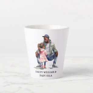 Schwarzer Vater und Tochter-Bond Milchtasse