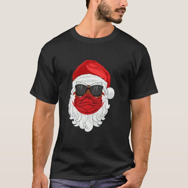 Schwarzer Vater Weihnachten 2020 Weihnachtsmann Ge T-Shirt (Vorderseite)