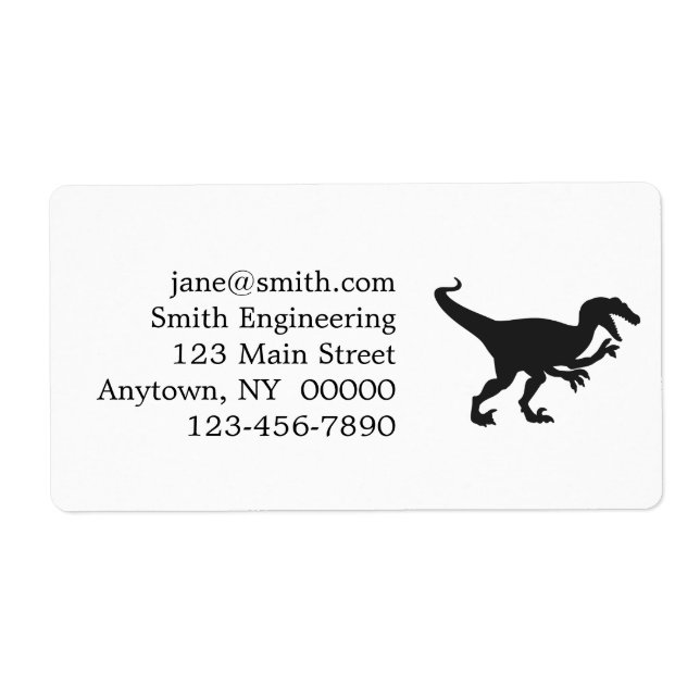 Schwarzer Velociraptor-Dinosaurier - Farbe auswähl (Vorne)