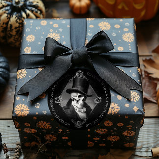 Schwarzer Viktorianischer Gothischer Schädel Etchi Runder Aufkleber