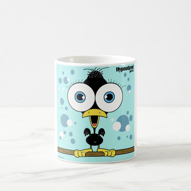 Schwarzer Vogel 11-Unze-klassische weiße Tasse (Mittel)