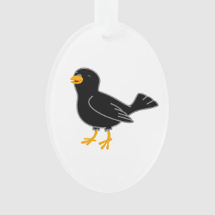 Schwarzer Vogel Ornament