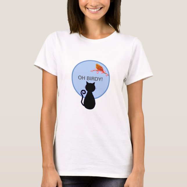 Schwarzer Vogel T-Shirt (Vorderseite)