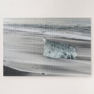Schwarzer vulkanischer Strand   Vatnajokull-Nation Puzzle