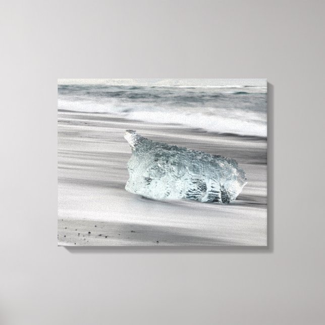 Schwarzer Vulkanstrand | Vatnajokull-Nationalpark Leinwanddruck (Vorderseite)