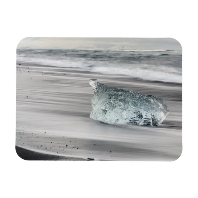 Schwarzer Vulkanstrand | Vatnajokull-Nationalpark Magnet (Horizontal)