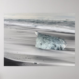 Schwarzer Vulkanstrand   Vatnajokull-Nationalpark Poster