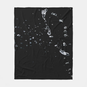 Schwarzer Wassertropfen-Marmor Fleecedecke