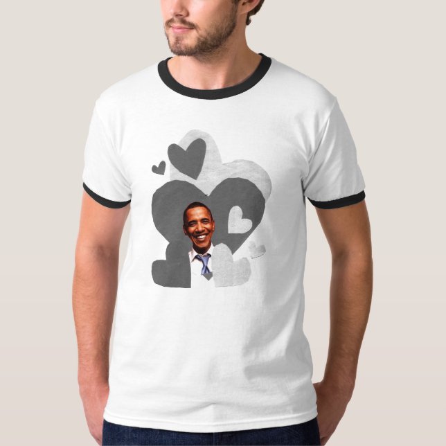 Schwarzer Wecker-T - Shirt der Barack (Vorderseite)