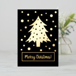Schwarzer Weihnachtsbaum Weihnachten Weihnachten W Folien Feiertagskarte