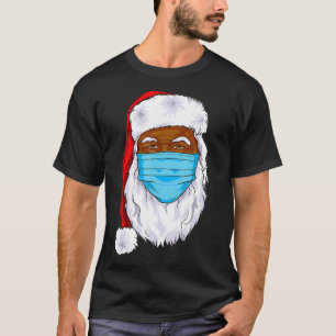 Schwarzer Weihnachtsmann 2021 Santa Claus Gesichts T-Shirt