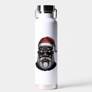 Schwarzer Weihnachtsmann, afroamerikanischer Weihn Trinkflasche