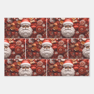 Schwarzer Weihnachtsmann, Melanin Weihnachten, Ugl Geschenkpapier Set