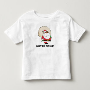 Schwarzer Weihnachtsmann mit Spielzeug-Sack Kleinkind T-shirt