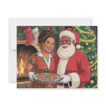 Schwarzer Weihnachtsmann & Mrs. Claus Weihnachtska