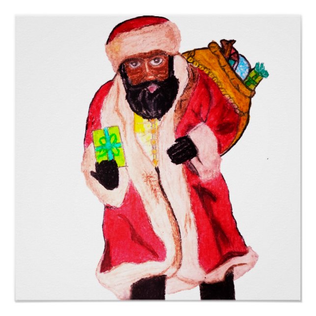 SCHWARZER WEIHNACHTSMANN  POSTER (Vorderseite)