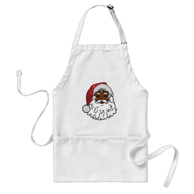 schwarzer Weihnachtsmann Schürze (Vorne)