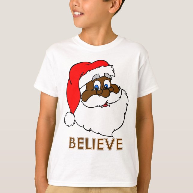 Schwarzer Weihnachtsmann T-Shirt (Vorderseite)