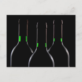 Schwarzer Wein Flaschen Postkarte
