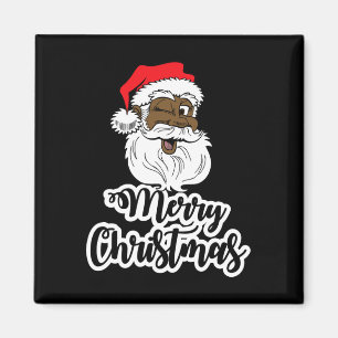 Schwarzer Wein santa frohe Weihnachten afrikanisch Magnet