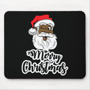 Schwarzer Wein santa frohe Weihnachten afrikanisch Mousepad