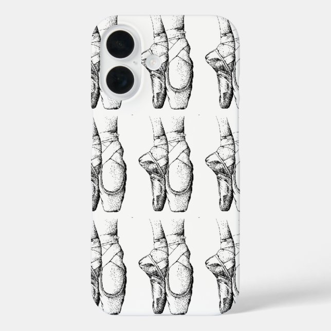 Schwarzer & Weißer Ballettschlappen Case-Mate iPhone Hülle (Rückseite)