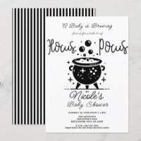 Schwarzer Weißer Hexenkessel Halloween Babyshower