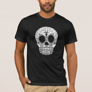 Schwarzer/weißer Schädel T-Shirt