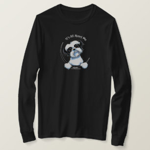 Schwarzer/weißer Shih Tzu IAAM T-Shirt