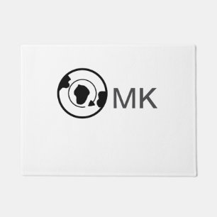 Schwarzer Weltkugel Name Monogramm Reisedetails hi Fußmatte