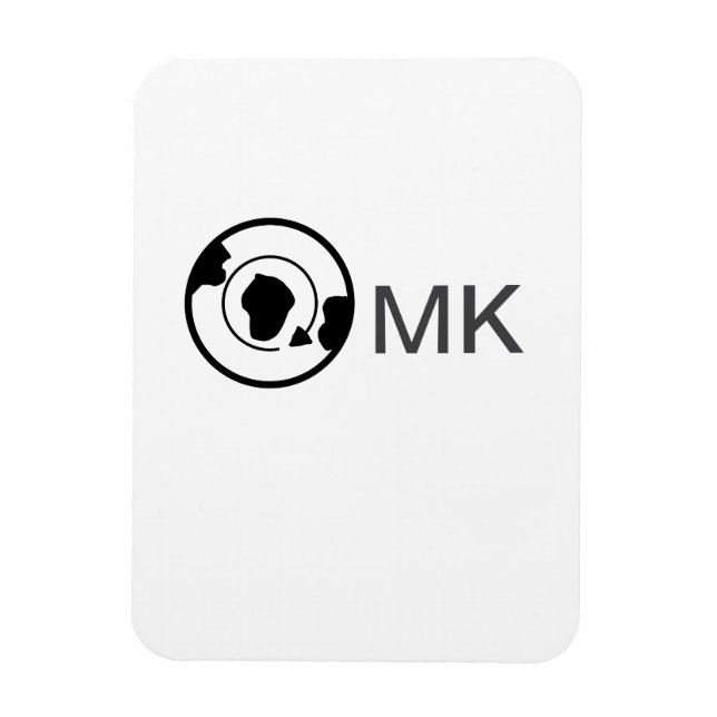 Schwarzer Weltkugel Name Monogramm Reisedetails hi Magnet (Vertikal)