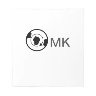 Schwarzer Weltkugel Name Monogramm Reisedetails hi Notizblock