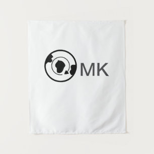 Schwarzer Weltkugel Name Monogramm Reisedetails hi Wandteppich