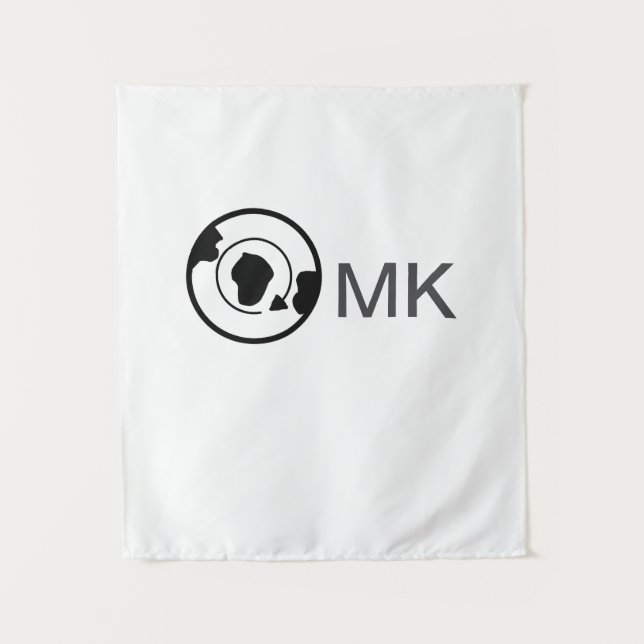 Schwarzer Weltkugel Name Monogramm Reisedetails hi Wandteppich (Vorderseite)