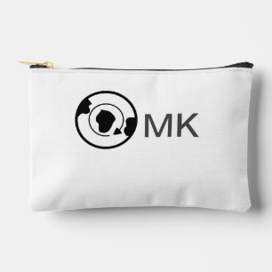 Schwarzer Weltkugel Name Monogramm Reisedetails hi Zubehörtasche