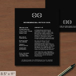 Schwarzer Werbe-Flyer mit Logo Flyer<br><div class="desc">Eine einfach zu bedienende Schwarz Business Flyer Vorlage in modernem minimalistischem Stil,  die einfach mit Ihrem Firmenlogo,  Kontaktdetails und individuellem Flyer aktualisiert werden kann. Ideal für Marketing-Produkte,  Dienstleistungen,  Werbeaktionen,  Event-Preise und vieles mehr. Ideal für professionelle Geschäftsleute,  die ihre Markenpräsenz verbessern möchten.</div>