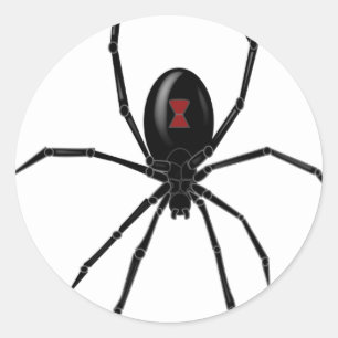 Schwarzer WIdow-Spider Runder Aufkleber