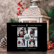 Schwarzer Winterwald Blumenfoto Collage