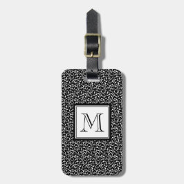 Schwarzer Wirbel, kundenspezifisches Monogramm, Gepäckanhänger
