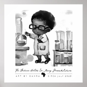 Schwarzer Wissenschaftler Poster