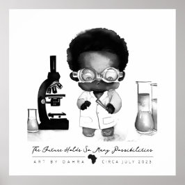 Schwarzer Wissenschaftler Poster