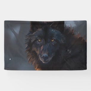 Schwarzer Wolf Banner