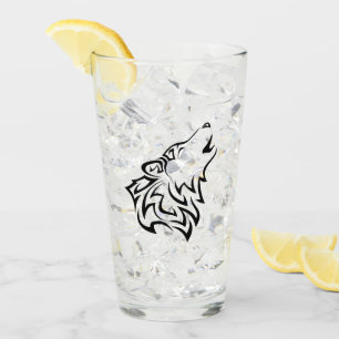 Schwarzer Wölf Glas