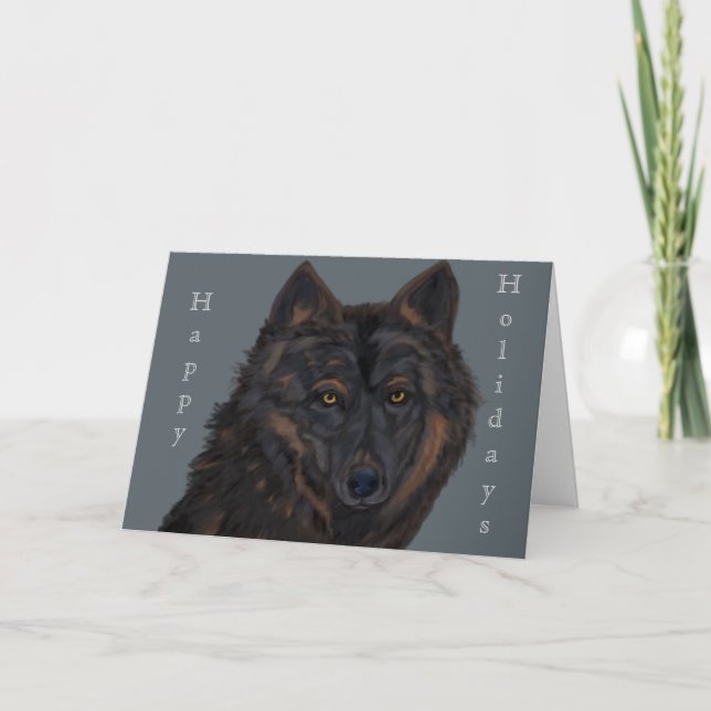 Schwarzer Wolf Karte (Vorderseite)