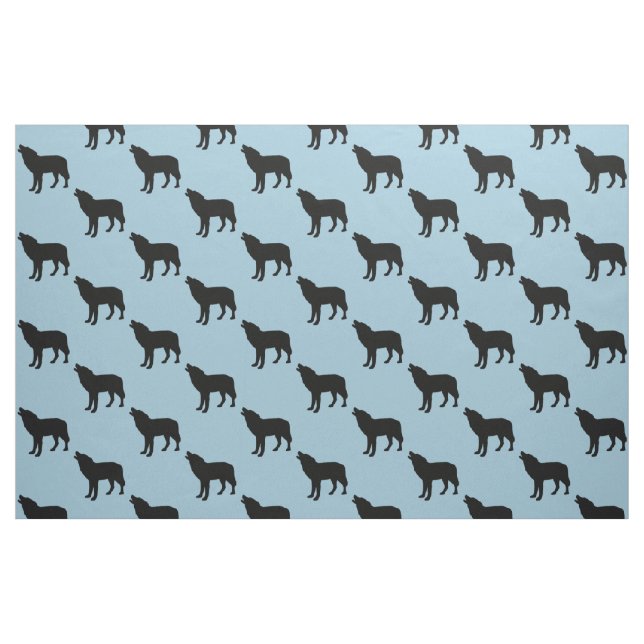 Schwarzer Wolf Stoff (Fat Quarter (45,7 x 55,9 cm))