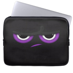 Schwarzer wütender Ninja Laptopschutzhülle