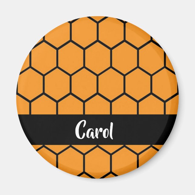 Schwarzer Zaun auf Orange Magnet (Vorne)