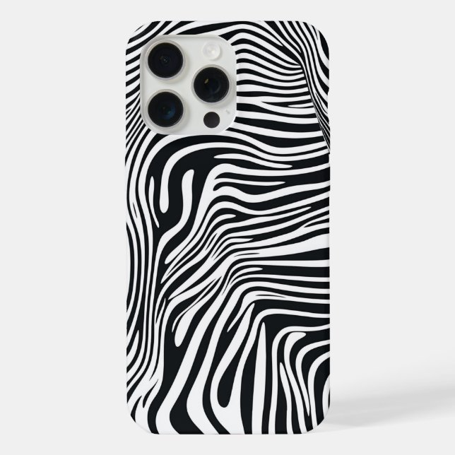 Schwarzer Zebra-Motiv🦓 iPhone Hülle (Rückseite)